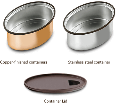 Details about   Vaya Tyffyn Bloom Copper-Finished steel Lunch Box with Bagmat,1000 ml,3Container