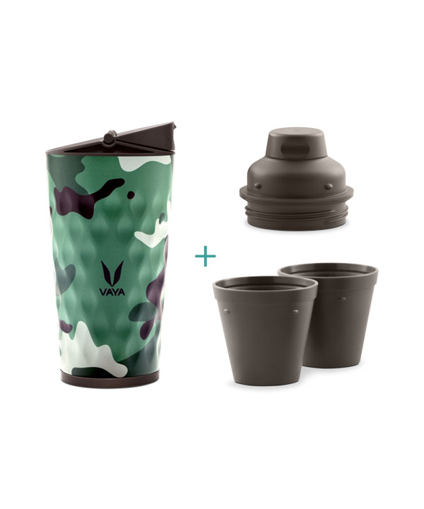 Drynk - 350 ml - Camo - with Sipper + Gulper Lid