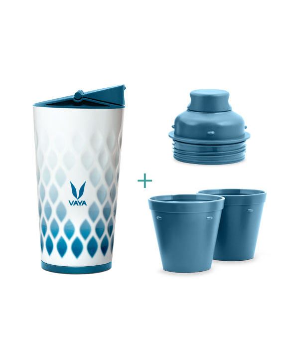 Drynk - 350 ml - Ice Crystal - with Sipper + Gulper Lid