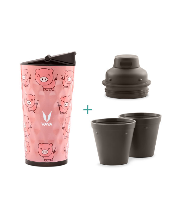 Drynk - 350 ml - Piggy - with Sipper + Gulper Lid