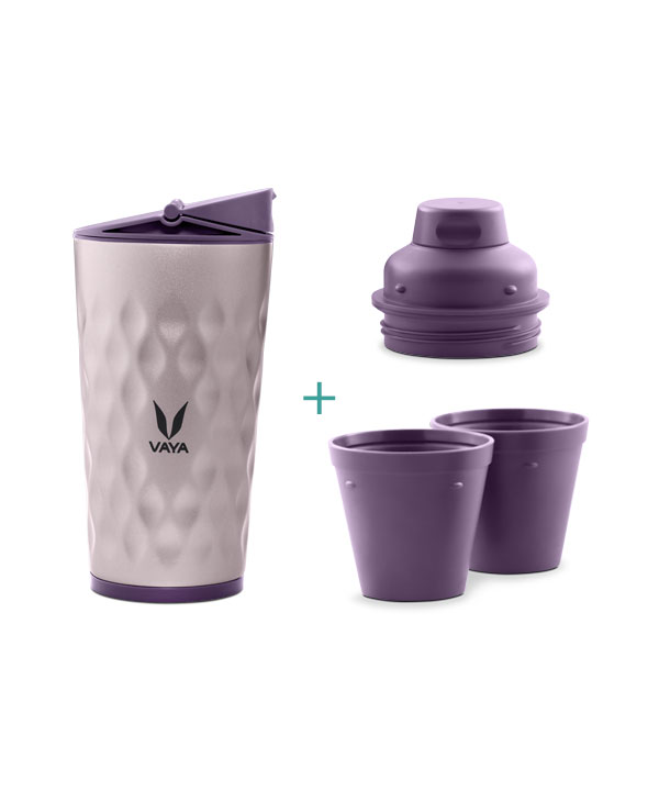Drynk - 350 ml - Purple - with Sipper + Gulper Lid
