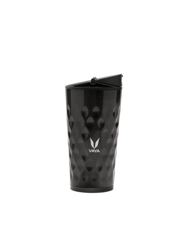 Drynk - 350 ml - Shiny Black - with Sipper Lid