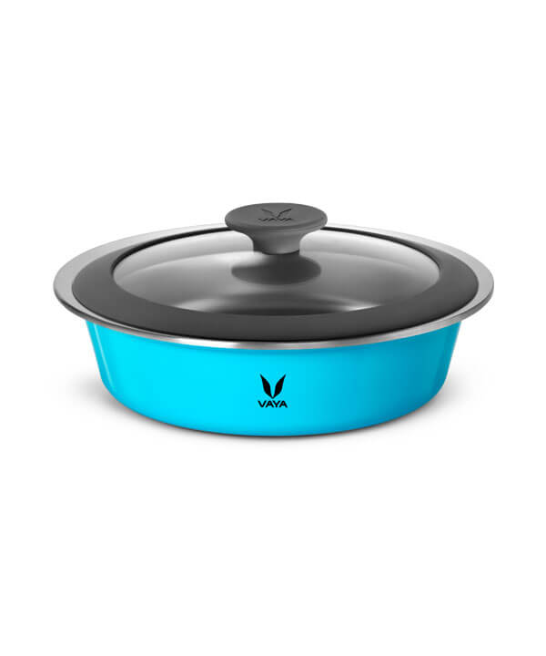 Vaya HauteCase - 37.2 fl.oz - with Glass Lid - Azure Blue