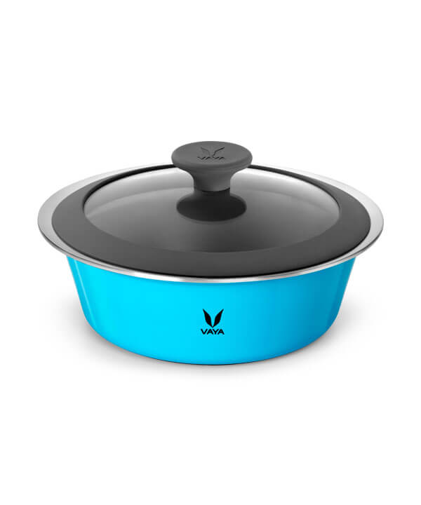 Vaya HauteCase - 50.7 fl.oz - with Glass Lid - Azure Blue