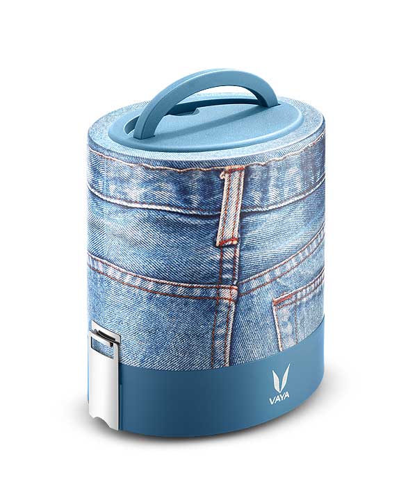Tyffyn with Copper Finished Containers - 1000 ml - Denim