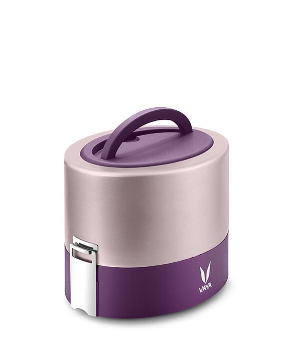Tyffyn with Copper Finished Containers - 600 ml - Purple
