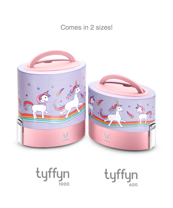 Vaya Tyffyn Unicorn Copper-Finish steel Lunch Box with Bagmat,1000